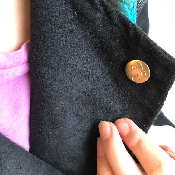 Disney D-Signed Descendants 3 Faux Suede Aqua Sequins Uma Moto Jacket, S - Picture 5 of 14